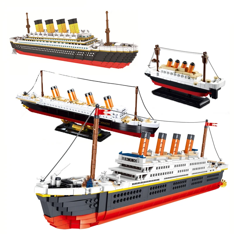 

Mini Titanic Ship Building Blocks Toy DIY Classic Cruise Ship Collection Model Decorative Bricks Children's Educational Toy Gift