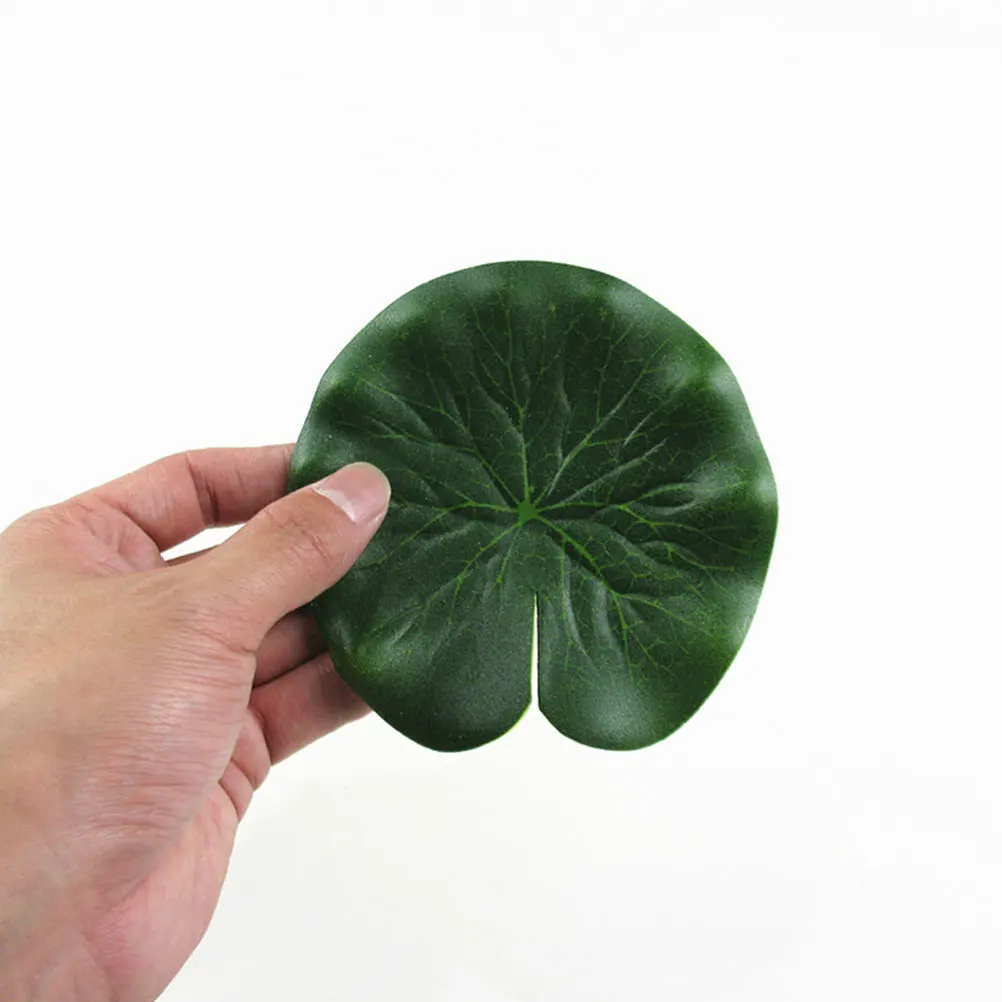 

12Pcs Premium Simulation Lotus Leaf Decor Realistic Fake Plant for Home Garden Balcony Pond Decoration Fake Pond Leaf