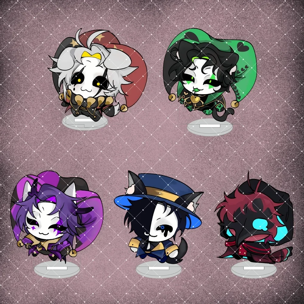 The Freak Circus Pierrot Harlequin 10cm Chibi Acrylic Stand Anime Figure Desktop Display Cosplay Decor Collectible Gift keychain