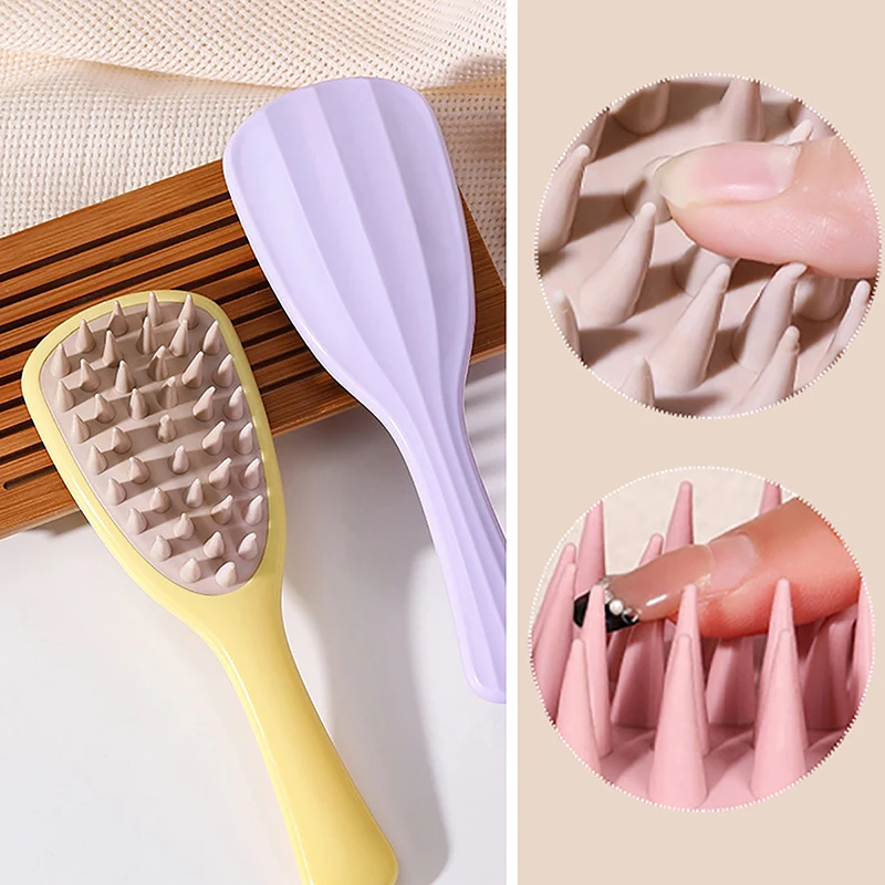 Shampoo Brush Massager Long Handled Silicone Soft Teeth Shampoo Comb Massage Styling Tool Hair Washing Tool Relax The Head