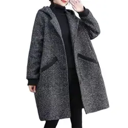 6XL cappotto autunno inverno addensato di grandi dimensioni giacca a vento Casual da donna di mezza età e anziana moda capispalla allentata con cappuccio femminile