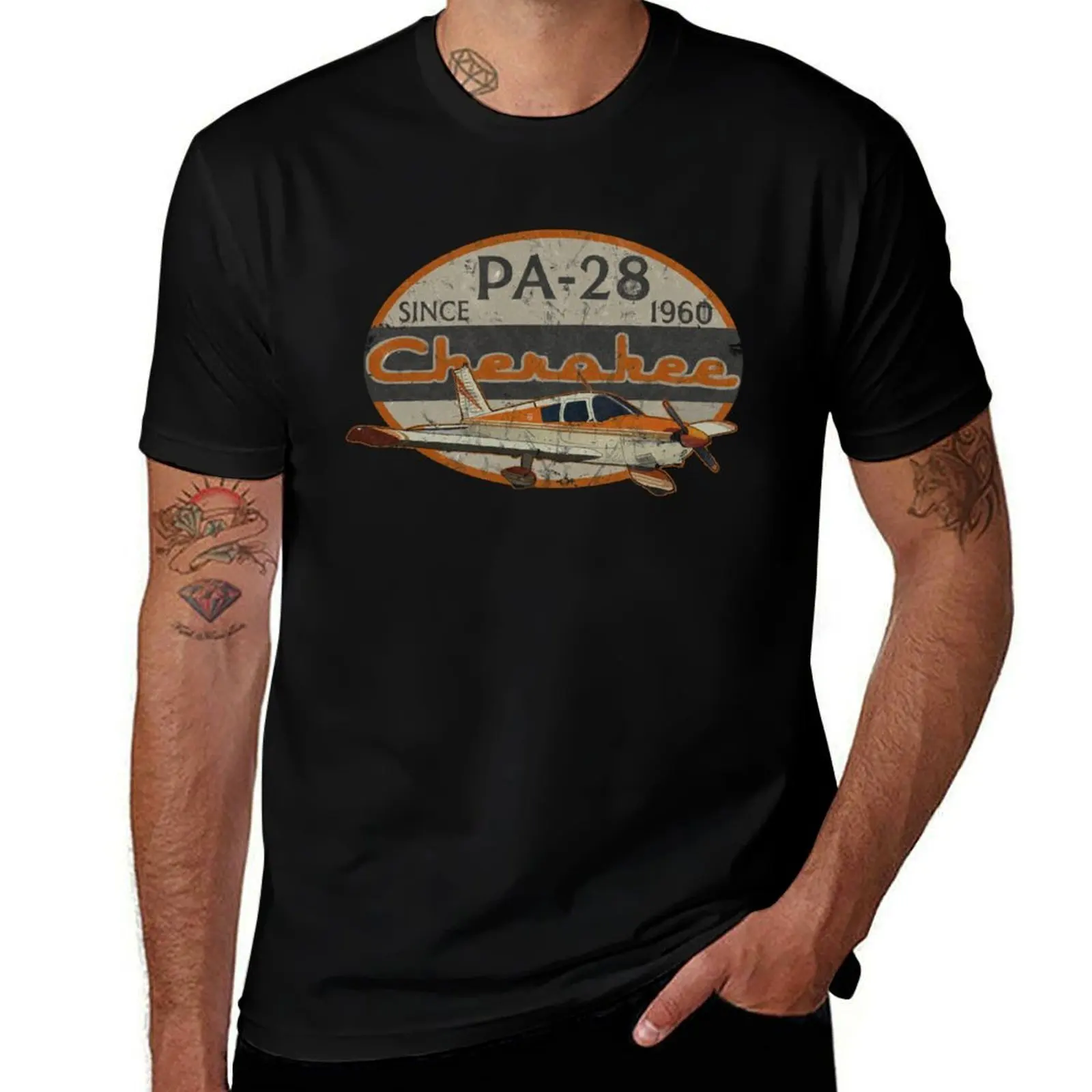 PA-28 Piper Cherokee Since 1960 Retro Vintage Design T-Shirt t shirts for man slim fit man graphic t shirt T-Shirt