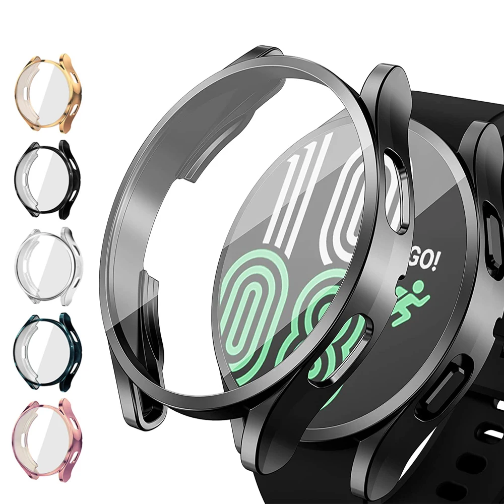 Case for samsung Galaxy watch 4 classic 46mm/42mm TPU Plated all-around Screen protector cover bumper Galaxy watch 4 44mm 40mm