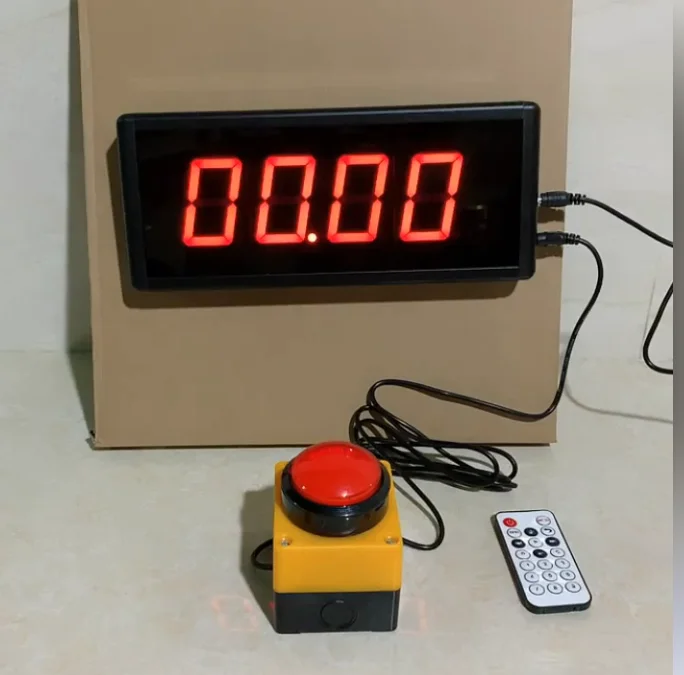 2.3 Inch 4-Digit Digital Display Countdown Timer Remote Control for Sports Competition Training