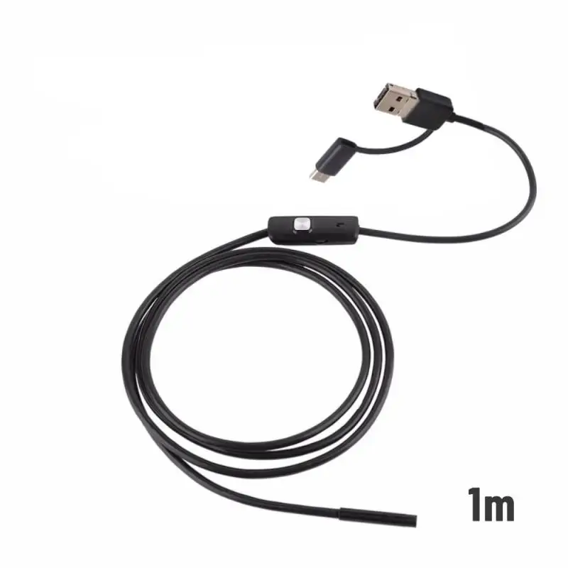 8mm lens Camera Endoscope HD 1200P IP68 2M Hard Flexible Tube Mirco USB Type-C Borescope Video Inspection for Android Endoscope