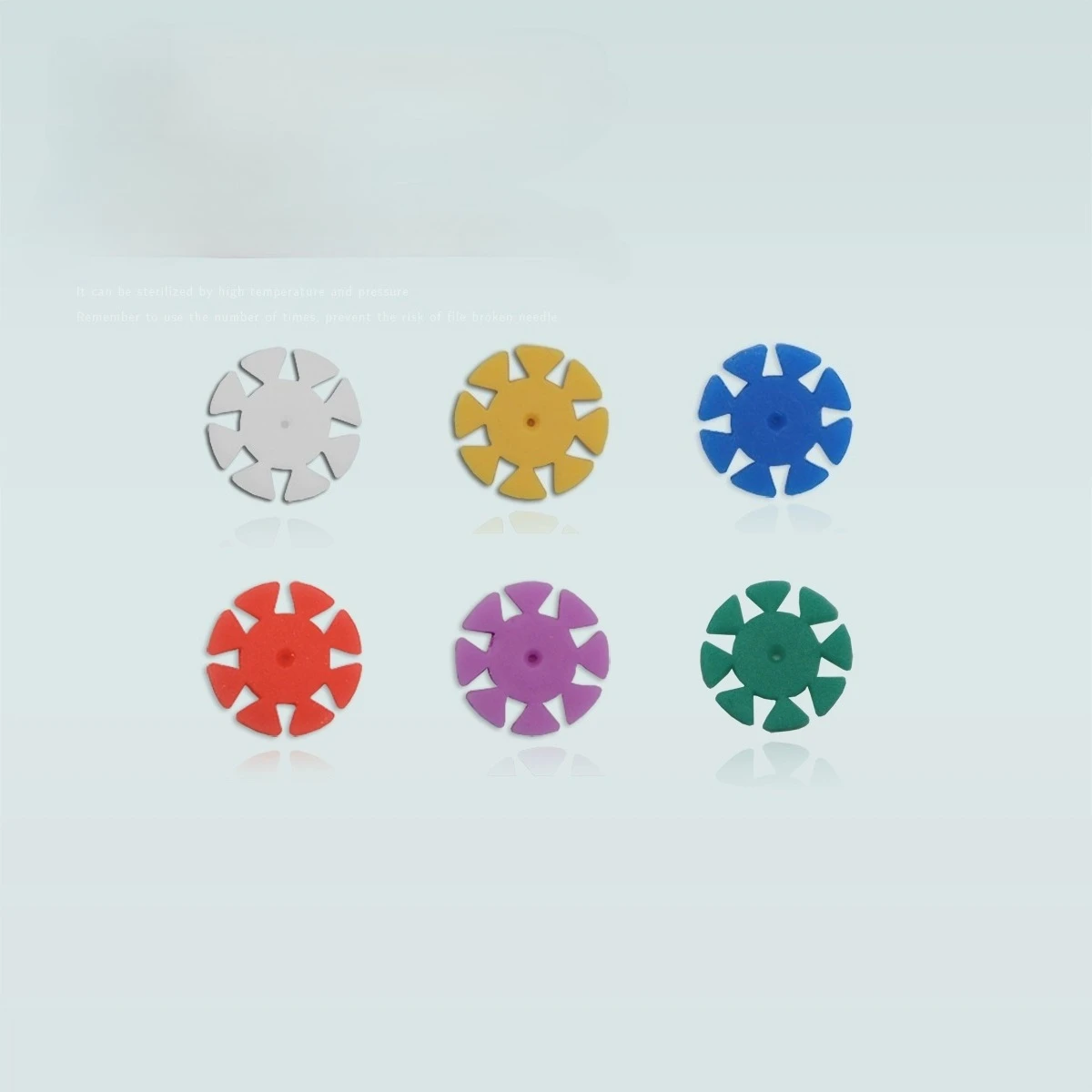 

100Pcs/lot Dental Material Root Canal File Expanded Needle Counting Plate High-temperature Resistant Recording Ring Rubber Pad