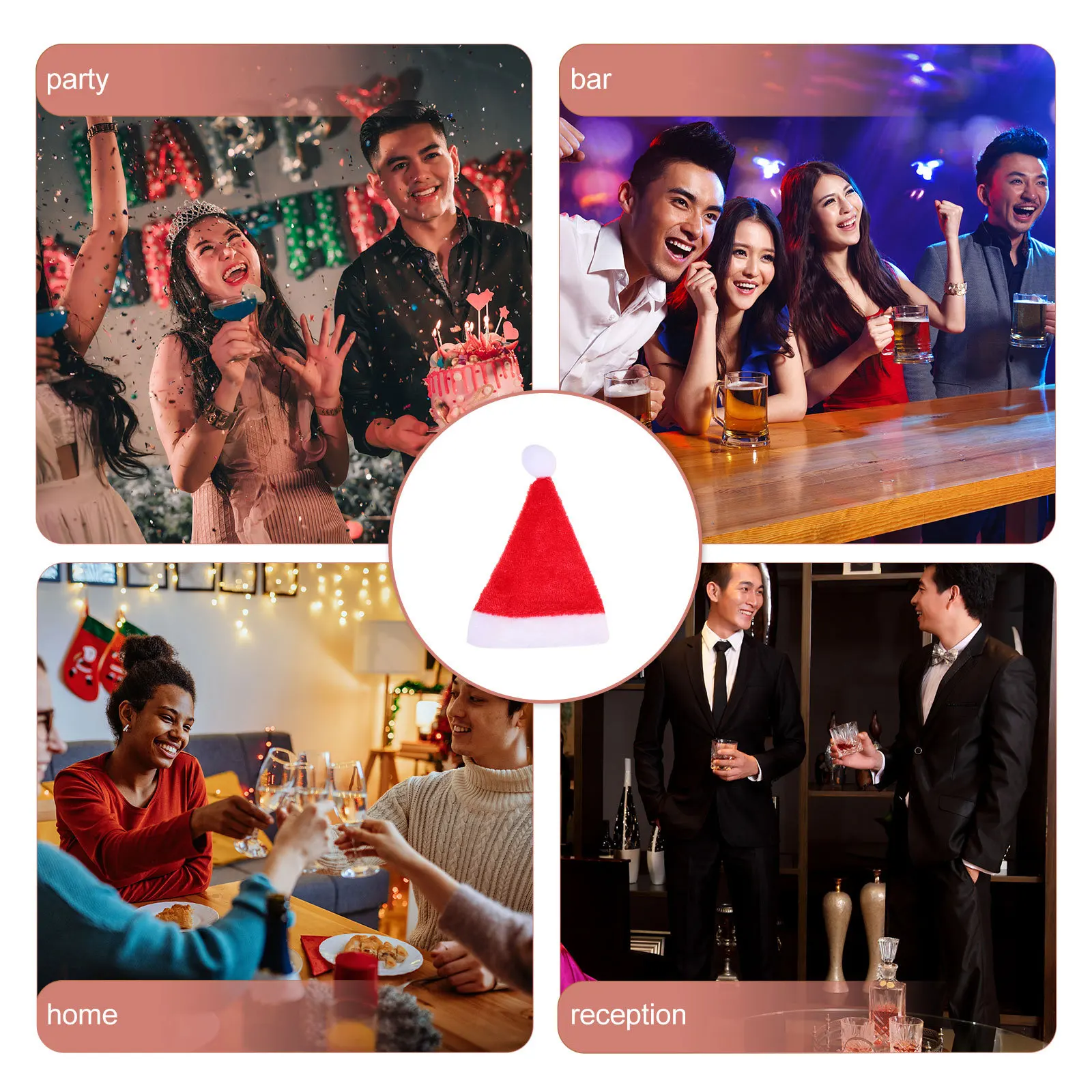 

20Pcs Christmas Wine Bottle Covers Delicate Cloth Festive Wine Decor Xmas Party Accessories Christmas Accessories