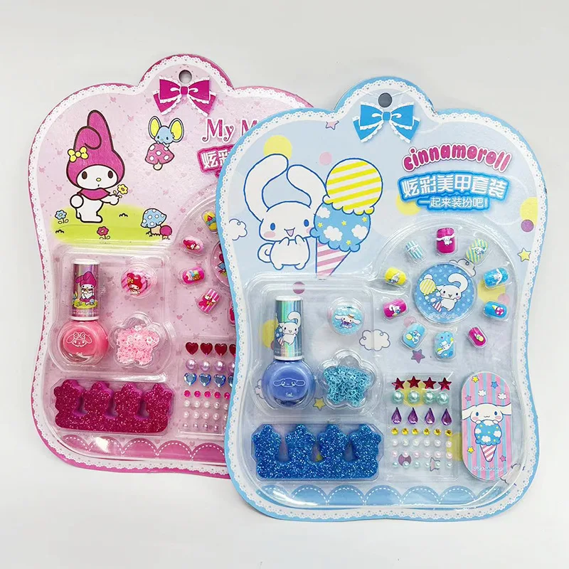 

Makeup Toys Wear DIY Nail Patches Kulomi Pattern Cute Nail Stickers Colorful Nail Art Set To Improve Hands-on Ability