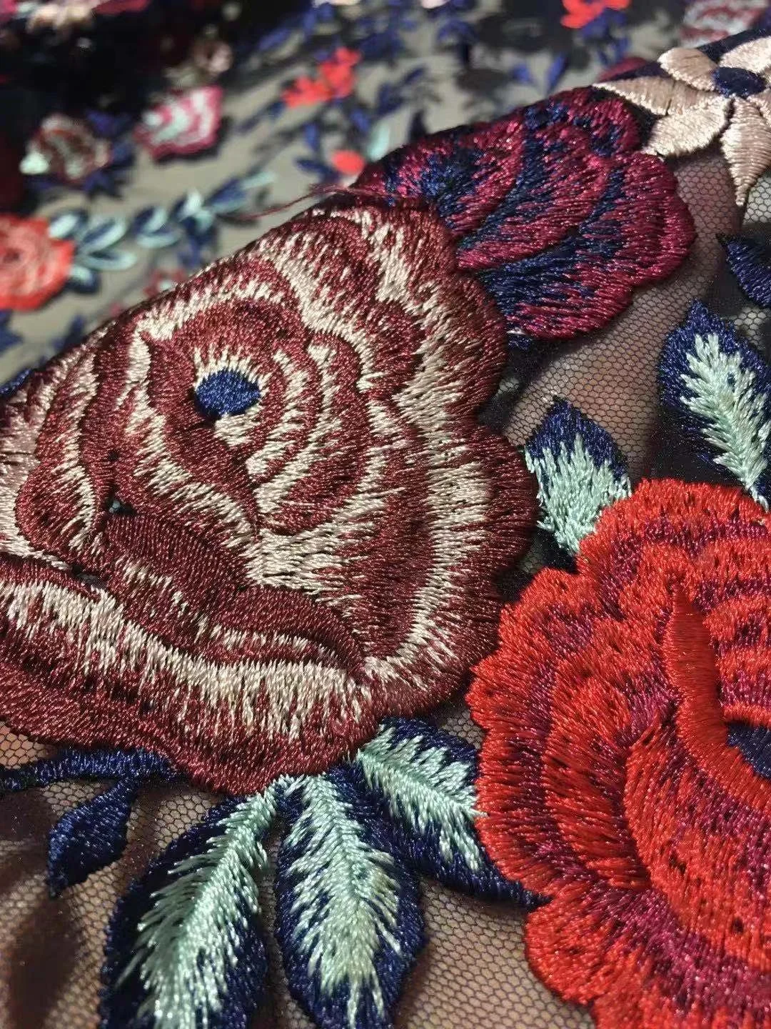 heavy-embroidery-water-soluble-lace-fabric-bla-net-base-cloth-rose-trim-dr-fabric