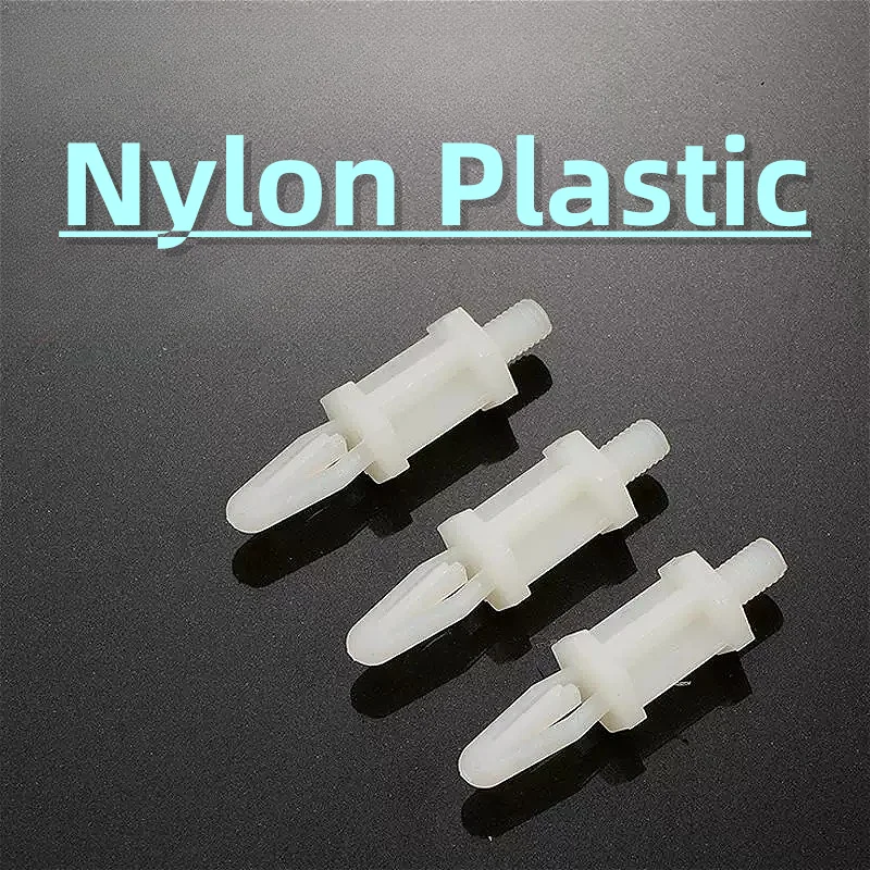 White Nylon Plastic SCB Single-Head Push-Type PC Board Spacers Aircraft Head Hex Standoff for Circuit Boards 4mm Hole