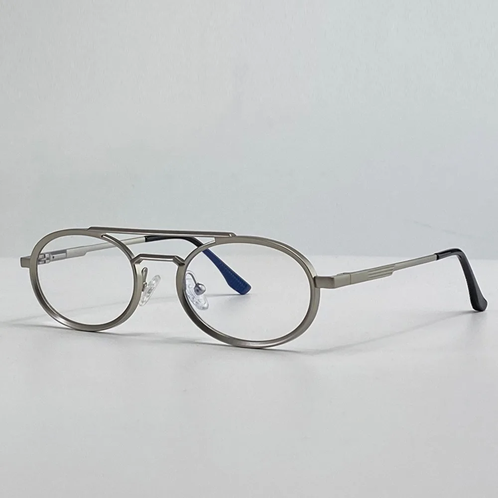 

Classic Small Steampunk Sunglasses Oval Luxury Brand Double Bridge Shades Metal Frame Punk Eyewear for Women