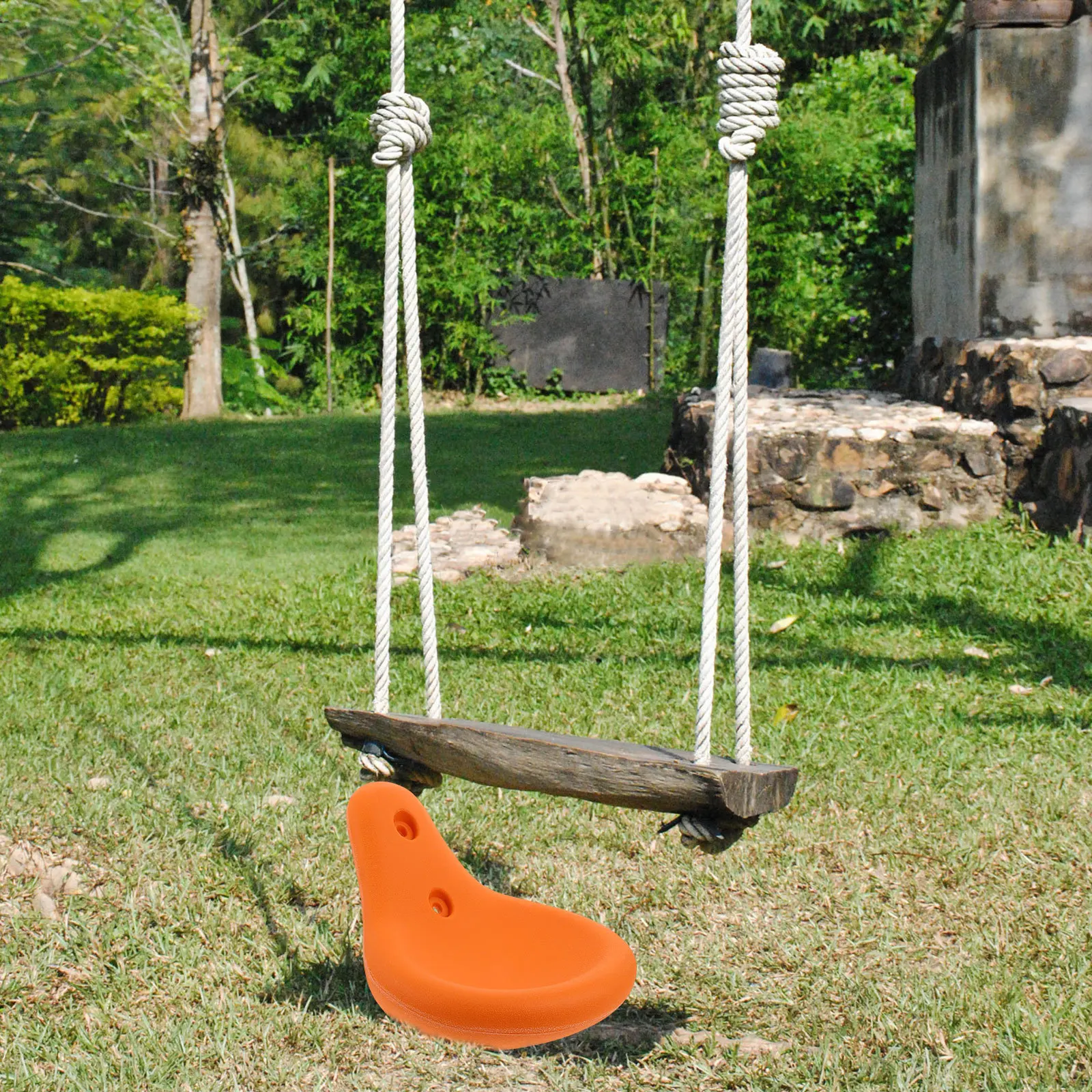 Sedile altalena per bambini realizzato in plastica - Comodo sedile altalena a forma di U per parco giochi all'aperto Uso in giardino Altalene Set di accessori