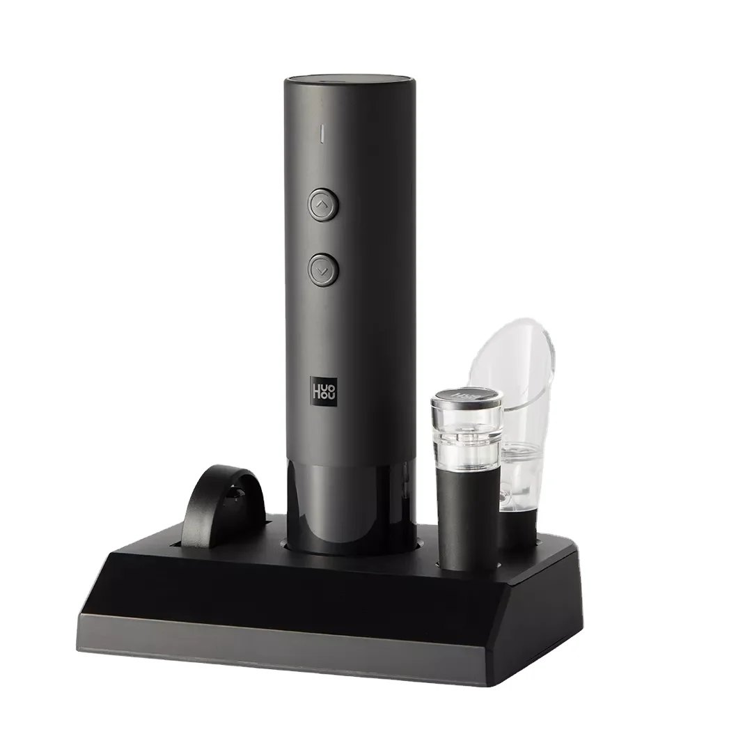 Youpin Huohou 5 في 1 قابلة للشحن النبيذ والبيرة الكهربائية المفتاح احباط القاطع وفتاحة العلب لبار المطبخ