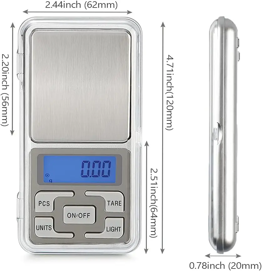 Jewelry Scales Weight Diamond Balance Kitchen Weighing Digital Pocket Mini Scale Bathroom 0.01g 500g