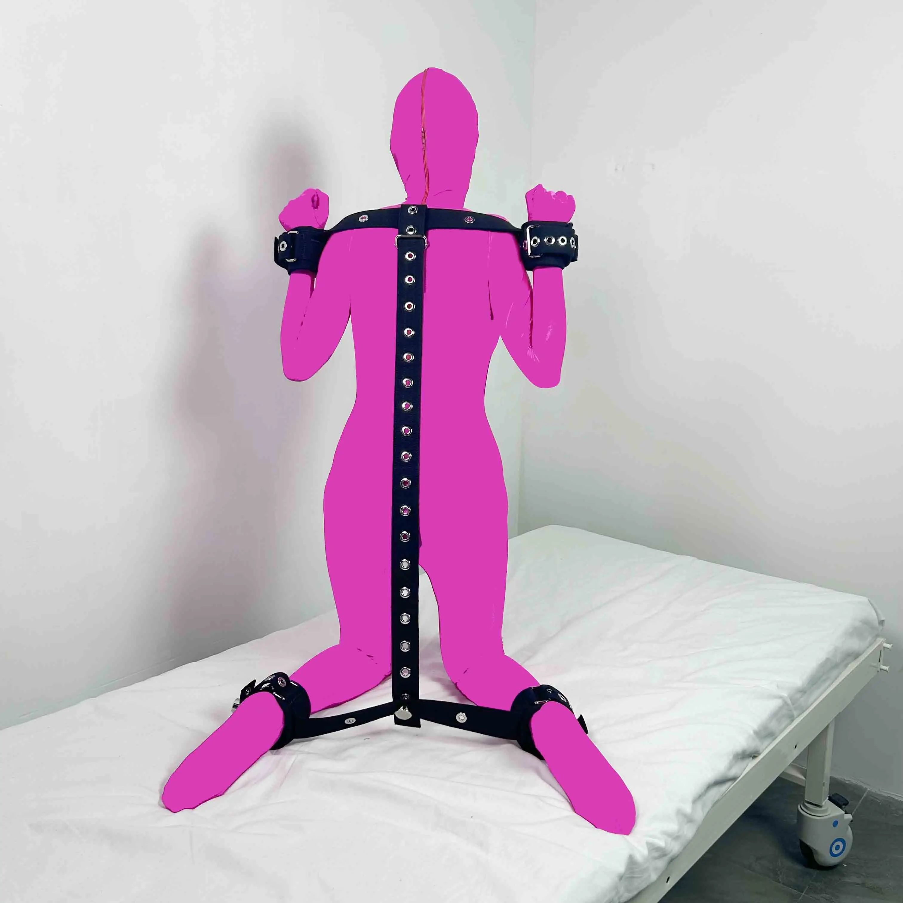 Cuffs Set Sexy Restraint Adult Set Adjustable Erotic Handcuffs Ankle Bondage Adult Game Full Body Restraints with Locks and Key