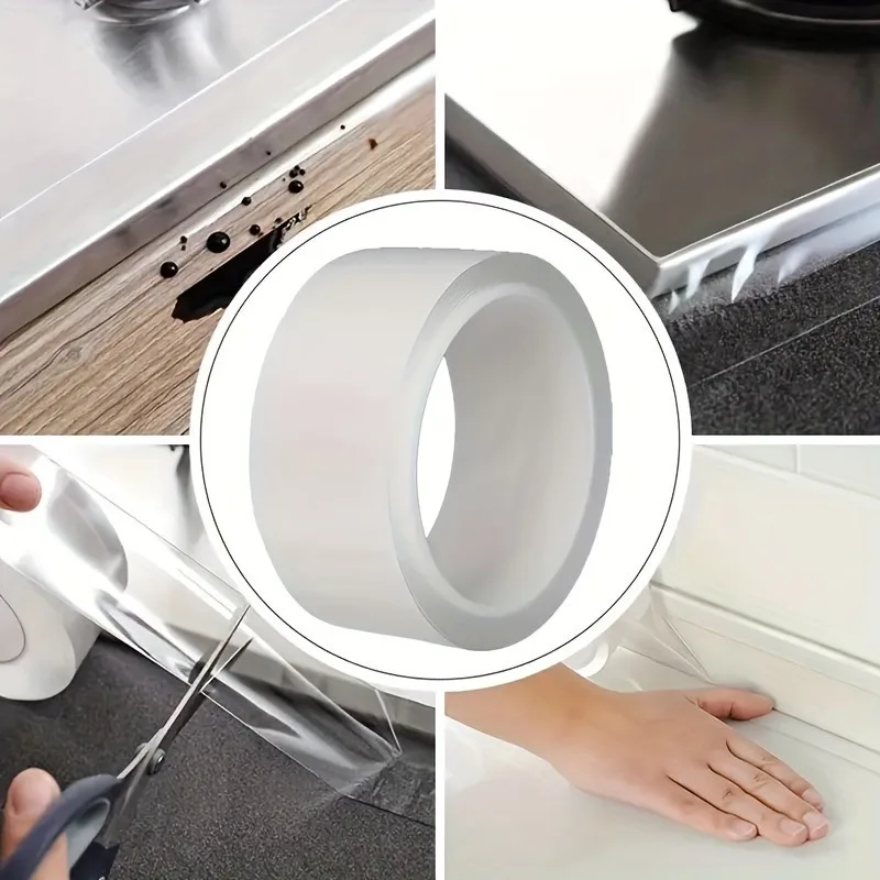 2 Rolls Winter Window Draft‑Proof Sealing Tape, High‑Adhesive Window Insulation Film, Windproof Waterproof Residue‑Free Seal Str