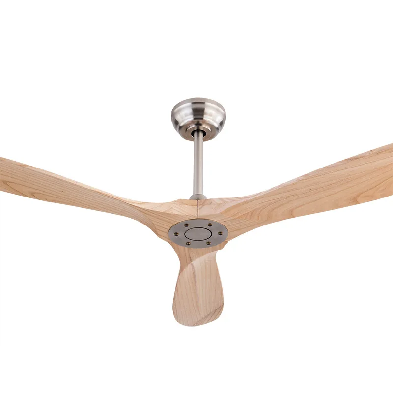 مروحة سقف من الخشب الصلب، مروحة سقف كلاسيكية كبيرة للرياح وبسيطة لغرفة المعيشة، مروحة سقف تحويل التردد الصامت