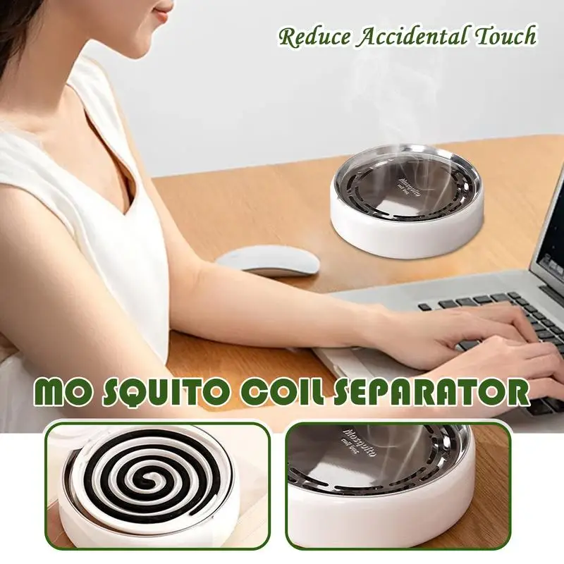 

Держатель катушки для благовоний Огнестойкий держатель катушки для благовоний Кронштейн горелки Огнестойкая коробка из сандалового дерева с крышкой Креативный декоративный дом