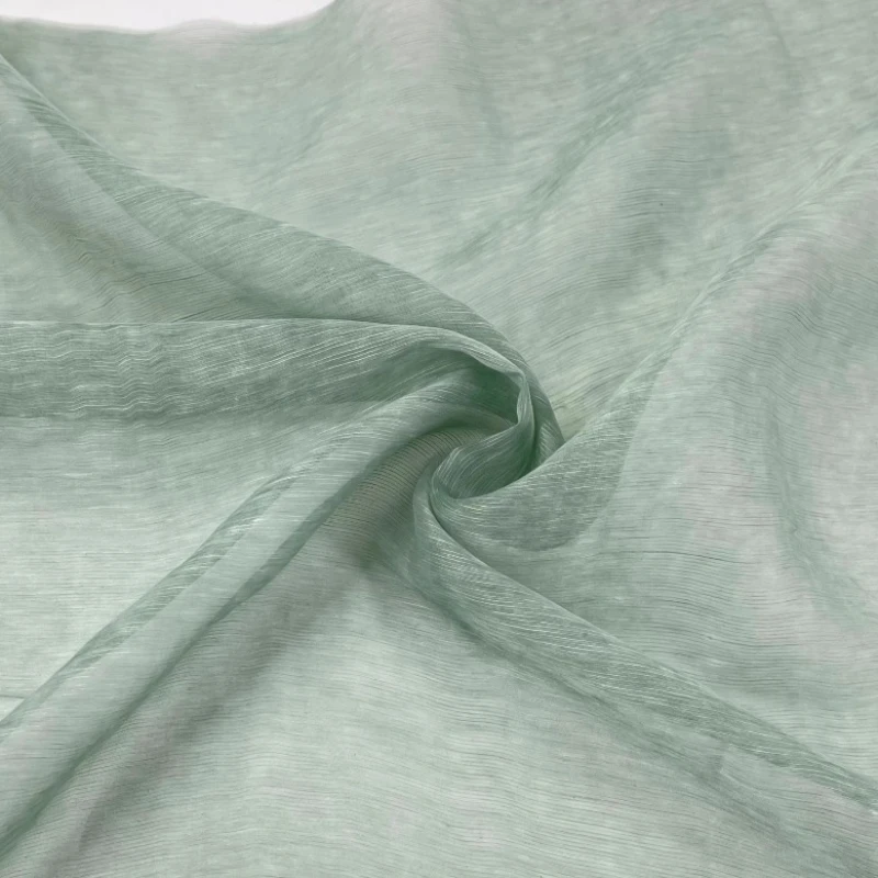 

Полупрозрачная ткань с микро силуэтом и листьями, зеленая ультратонкая блузка, платье Hanfu, дизайн, материал, сделай сам, текстиль, одежда из натурального волокна