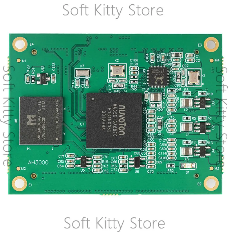 MA35D1 core board, multi-core heterogeneous, 17 serial ports, 4 CANFD, dual Gigabit Ethernet, LCD