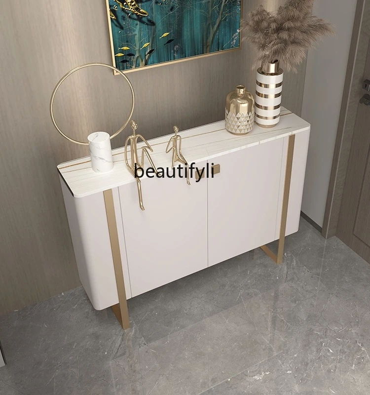 Light Luxury Entrance Cabinet Shoe Cabinet Modern Minimalist Corridor Aisle Model Room Curio Cabinet Locker