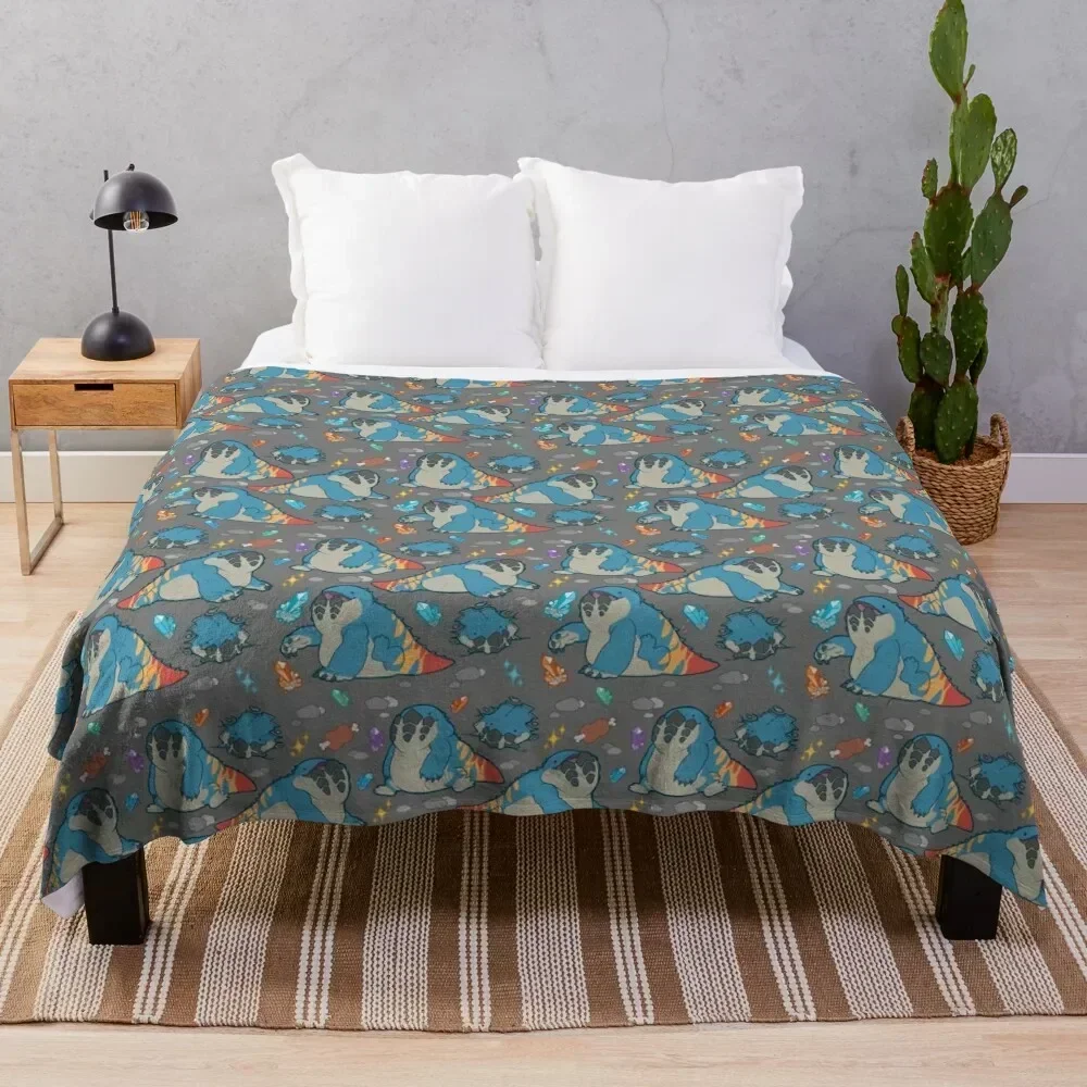 

Dodogama Party Pattern (Grey) Throw Blanket Spring Fall Cozy Throw Blanket for Couch