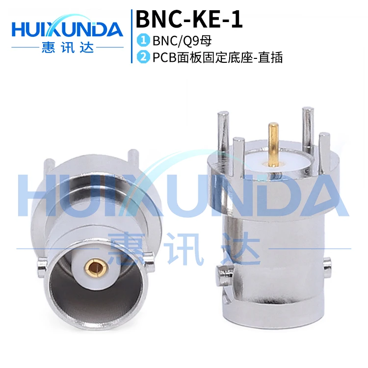

BNC-KE-1 BNC-50KHD Vertical 50 ohm, soldered PCB panel socket Q9-KE Q9 panel connector