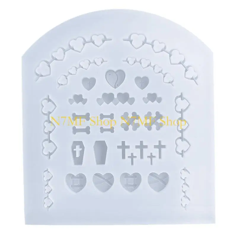 N7MF Strip Quicksing Resining Mould Resin Rattle Mold Mold Crystal Silicone Mould