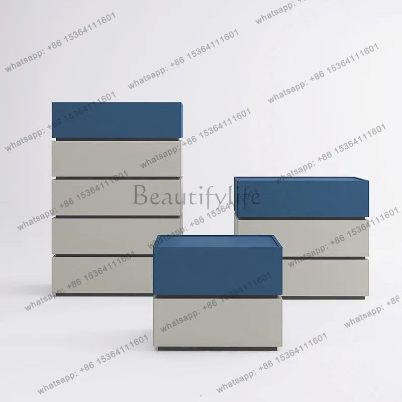 Italian minimalist chest of drawers, coat rack, bedside storage cabinet, modern dresser storage set