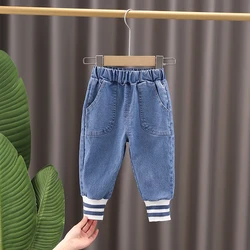 New Spring Kids Jeans Boys Girls Fashion Solid Jeans Children Jeans For Boys Casual Denim Pants Toddler High Quality 0-5 YEARS