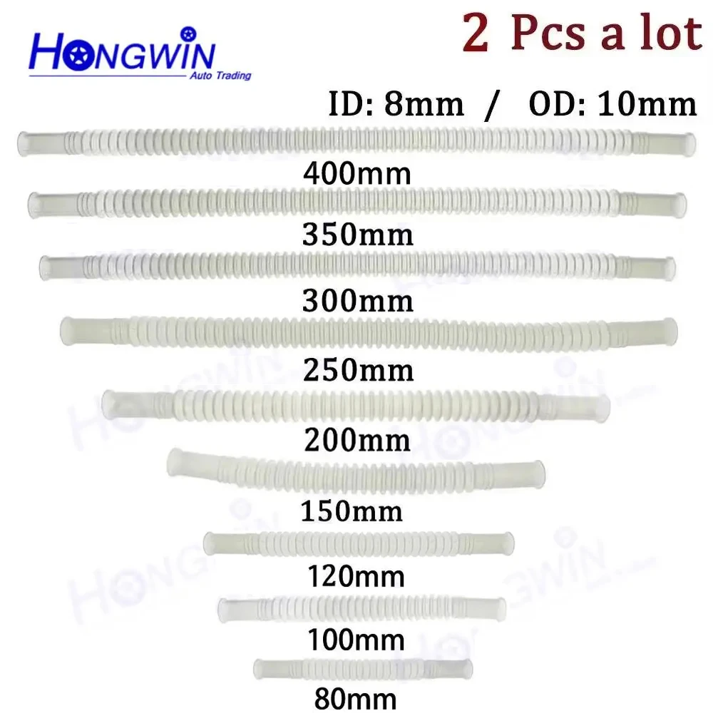 

2pcs/lot PA11 ID:8 OD:10 8/10/12/15/20/25/30/35/40CM Brand New Plastic Nylon Tube Corrugated Pipe For Fuel Pump Regulator