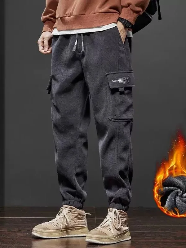 

Men's Casual Fce Lined Sports Pants Loose Fit Autumn Winter Workwear Trousers Comfortable Breathable Light Weight