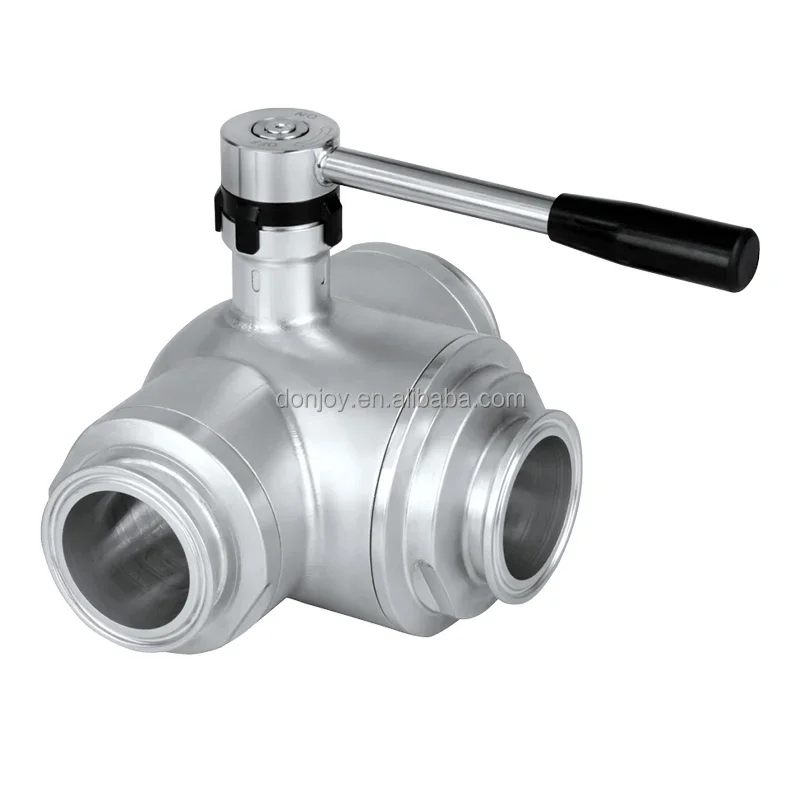 DONJOY 2023 newest sanitary stainless steel 3 way ball valve