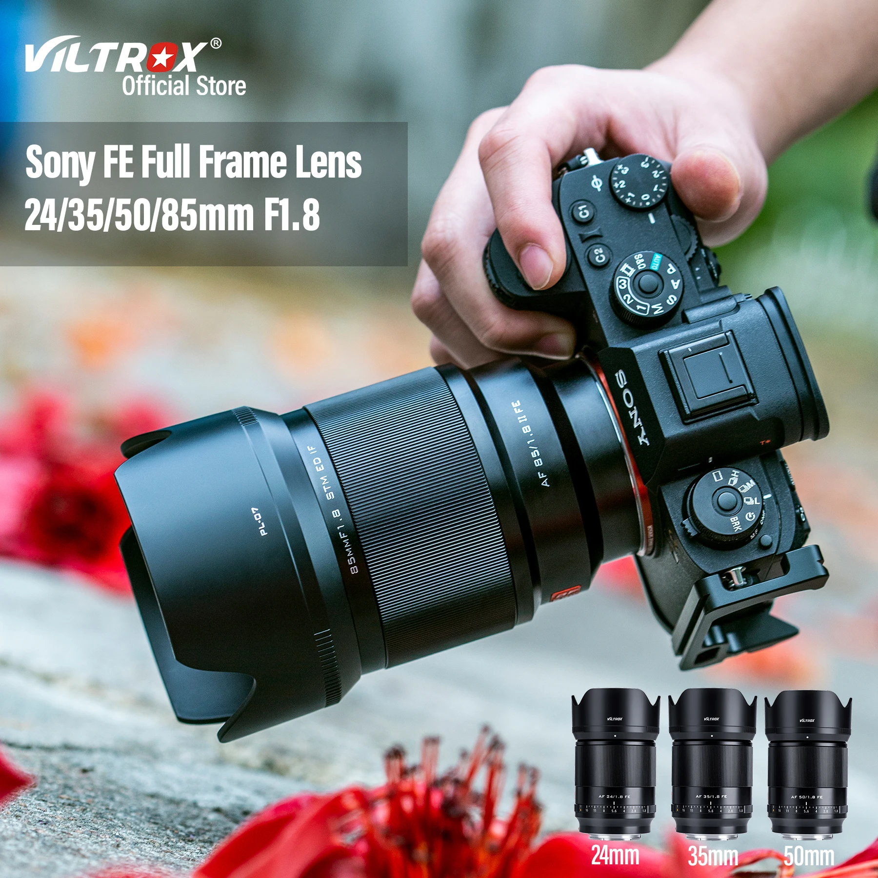 VILTROX 85mm F1.8 Version 2 pour objectif Sony FE plein format, portrait, mise au point automatique, grande ouverture, Sony E Mount Camera A7RIV