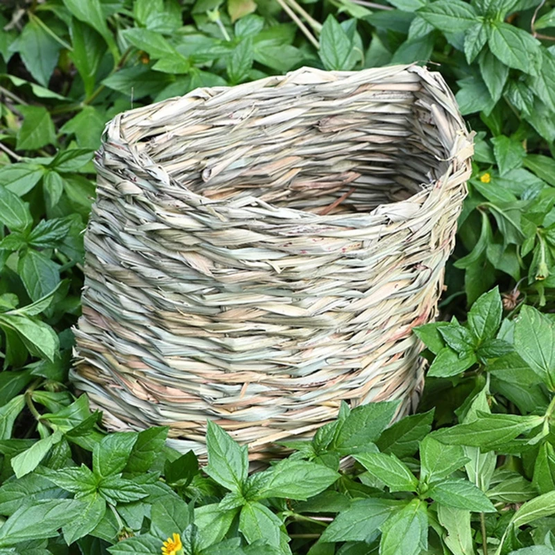 Bunny Grass Tunnel Woven House for Small Animals Hamster Nest Chew Toys Resting for Play Toy for Guinea Pig Parrot DropShipping