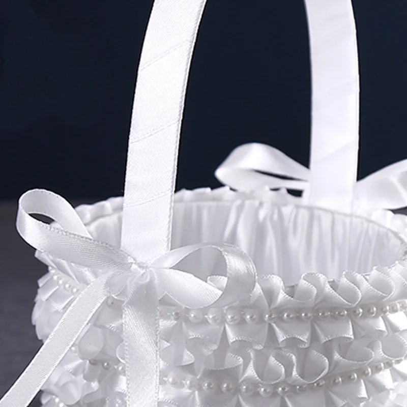 سلة زهور مكشكشة للأطفال ، قماش ، مستلزمات زفاف ، زفاف الأمريكية ، تصميم جميل ، قوس