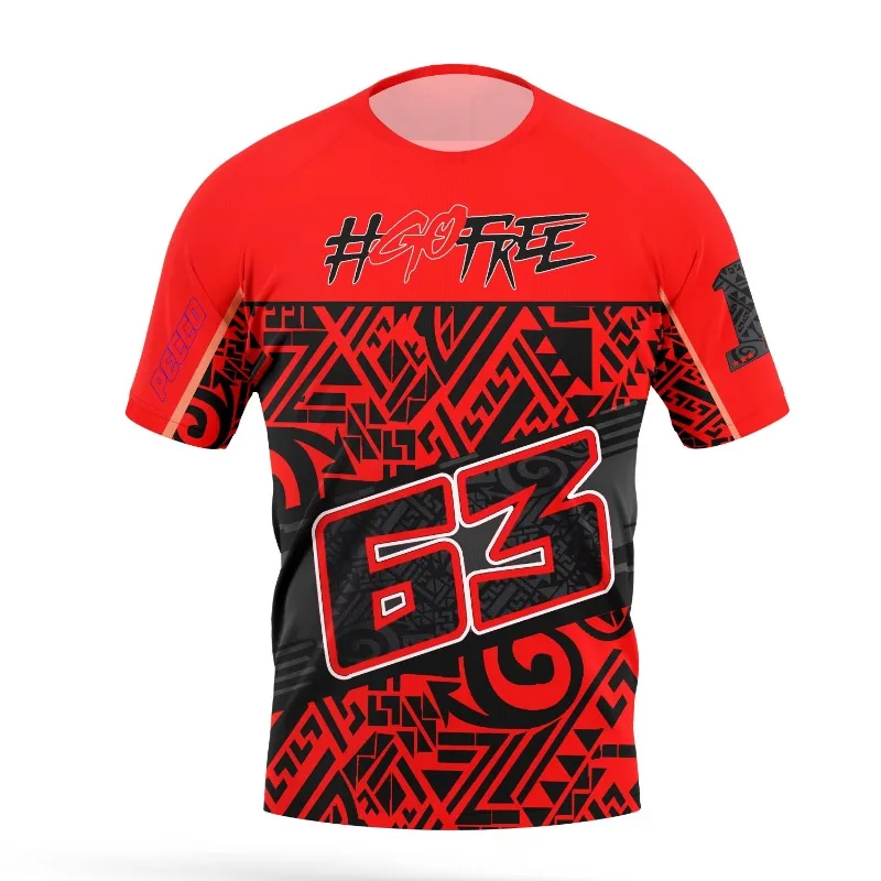 

Men's and Women's Motorcycle Racing T-shirt Model # 63 Midi Bagnaia Fan Summer Fashion New 2024