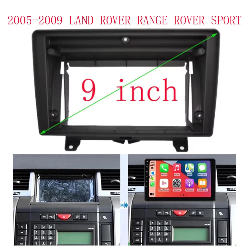 

9 Inch Car Frame Fascia For Land Rover Range Rover Sport 2005-2013 Android GPS MP5 Stereo Player 2 Din Head Unit Panel Dash Trim