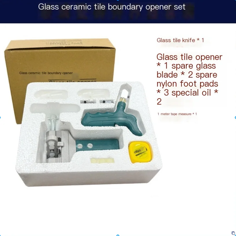 2 in 1 Tile & Glass Cutter, Integrated Opening Tool, Labor - Saving Big Handle, 3 - 15mm Cutting Range