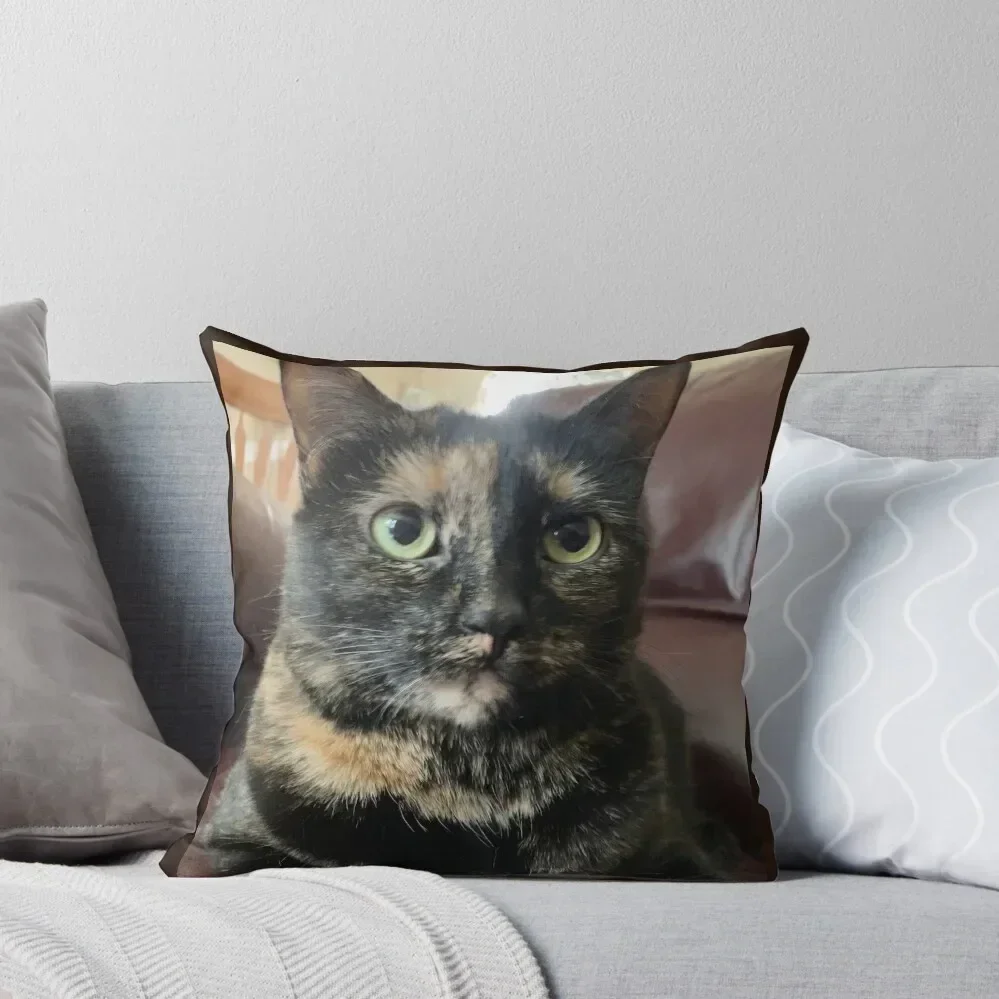 Tortie Cat Face Throw Pillow Elastic Cover For Sofa Christmas Throw Pillows Covers pillow