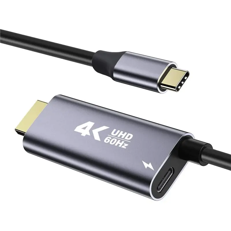 M52K-Type C To -Compatible Video Cable With 100W PD Fast Charging Adapter 4K/60Hz Resolution 1.8M For Laptop USB C To HD