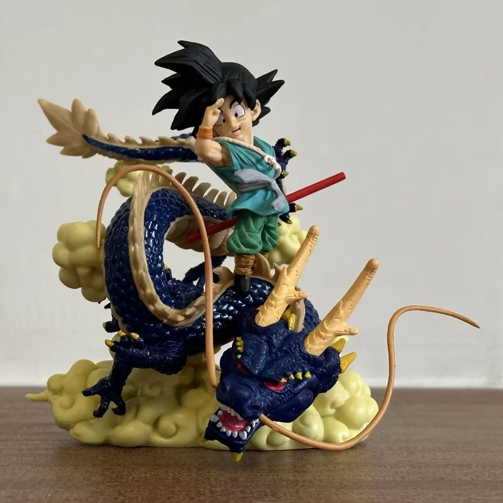 Nueva Figura de Anime de Dragon Ball Son Goku Super Saiyan de 15cm, Figura de Acción de Goku Shenron DBZ, Regalos Coleccionables, Juguetes