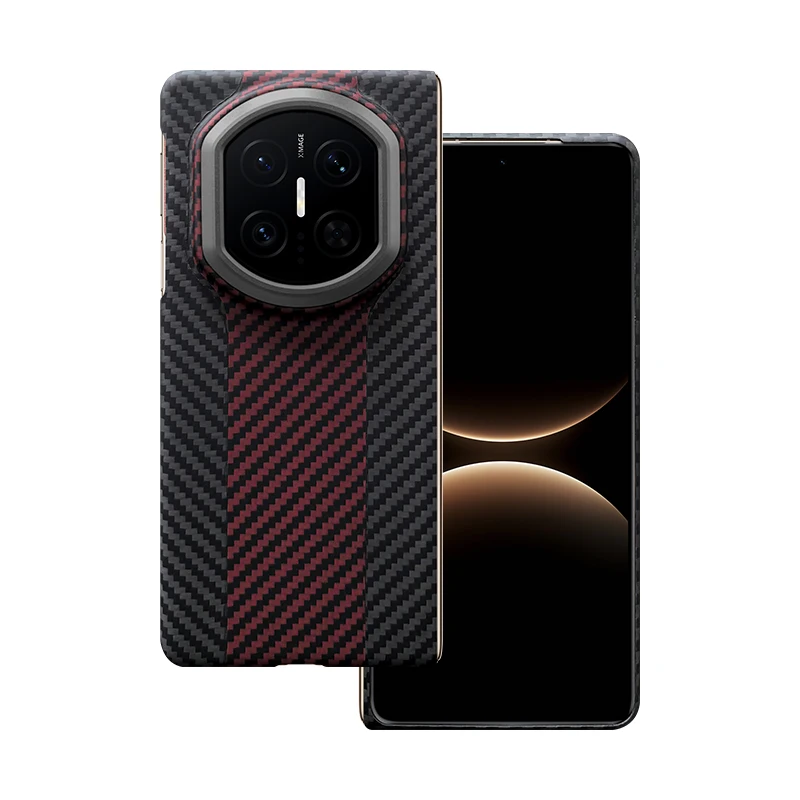 

Genuine 1500D Kevlar aramid fiber Phone Case For Huawei Mate X7 DEL-AL10 DEL-LX9 Magnetic charging Fall prevention back Cover