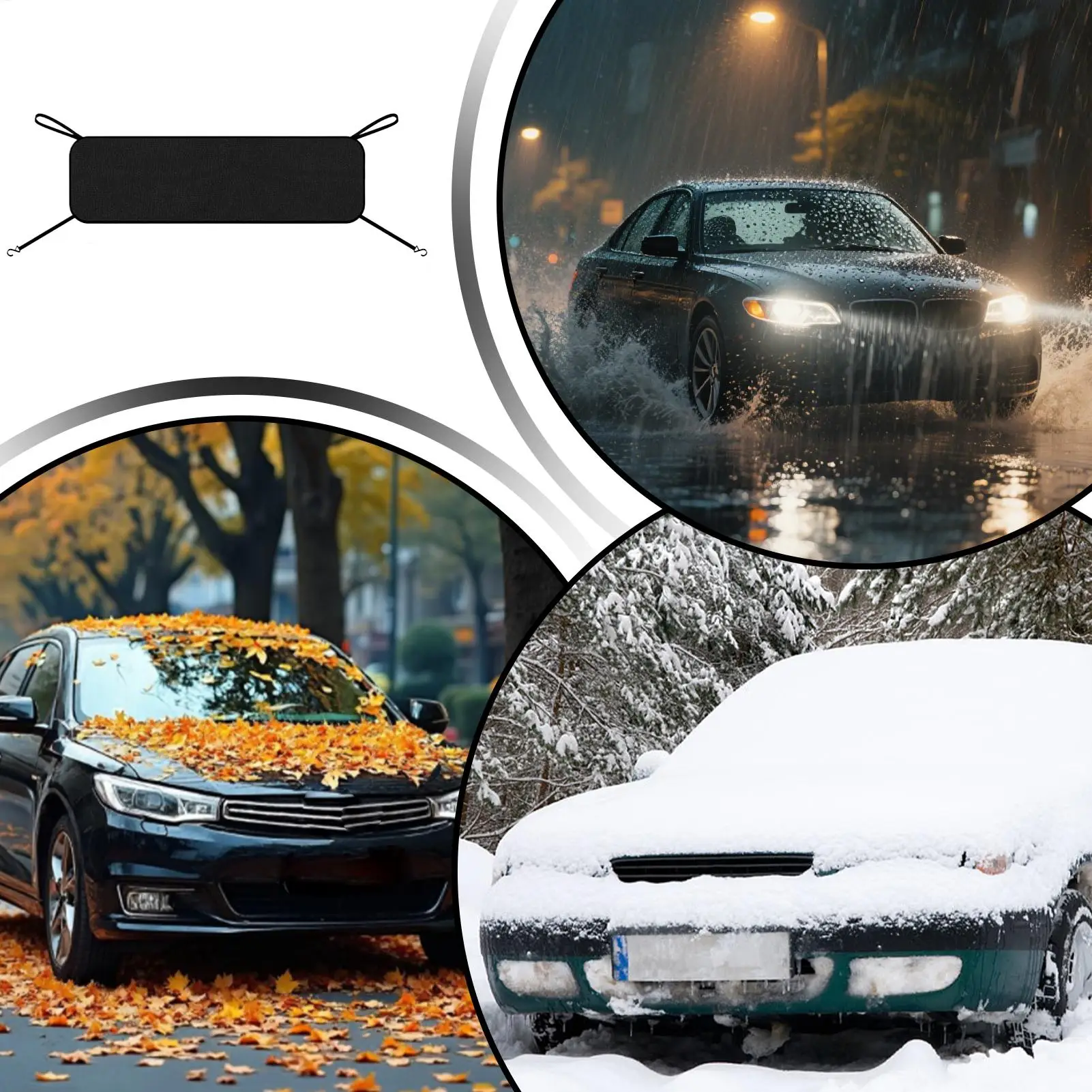 Windshield Trough Cover Window Rain Rough Leaf Guard Windshield Dust Blocking Cover for Patio Outdoor Garage Apartment Renter image 5