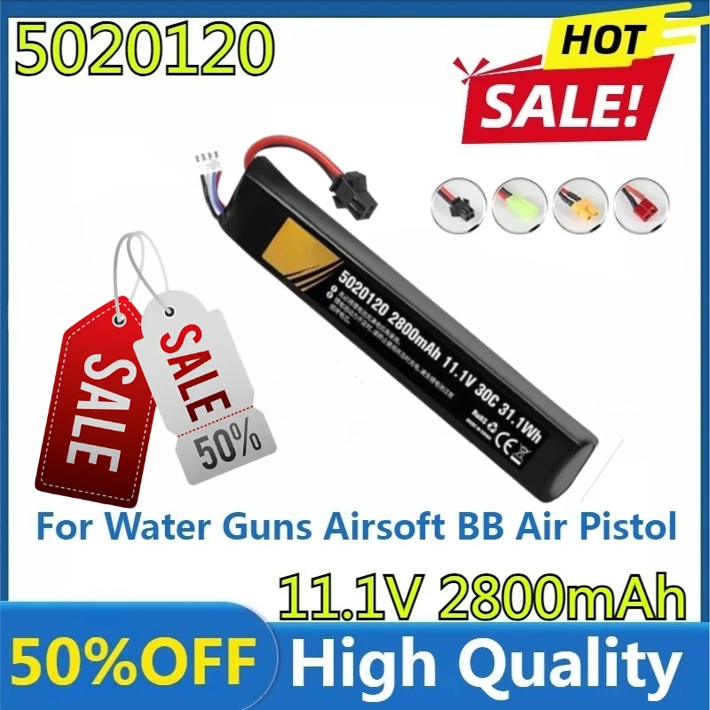 

For Water Guns Airsoft BB Air Pistol Electric Toys 3S Batteries 11.1V Lipo Battery for Airsoft Gun 11.1V 3S 2800mAh 30C