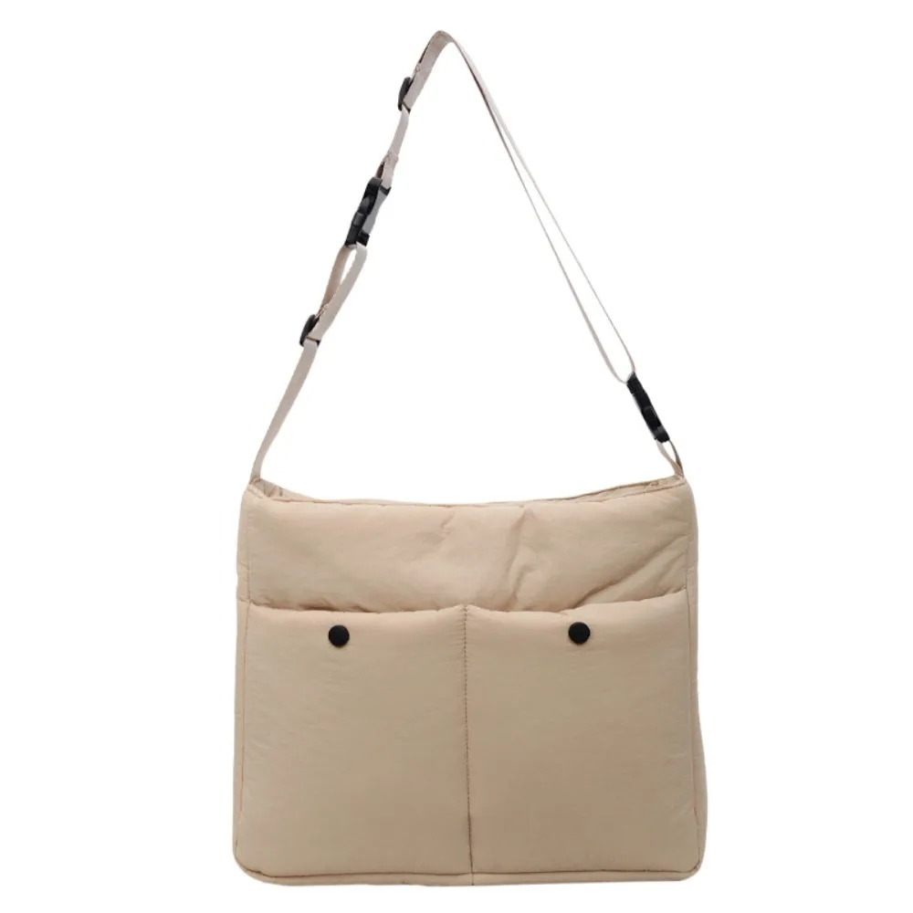 

Модная пуховая хлопковая сумка через плечо, большая вместительная корейская сумка на плечо, однотонная квадратная сумка для ноутбука, женская сумка