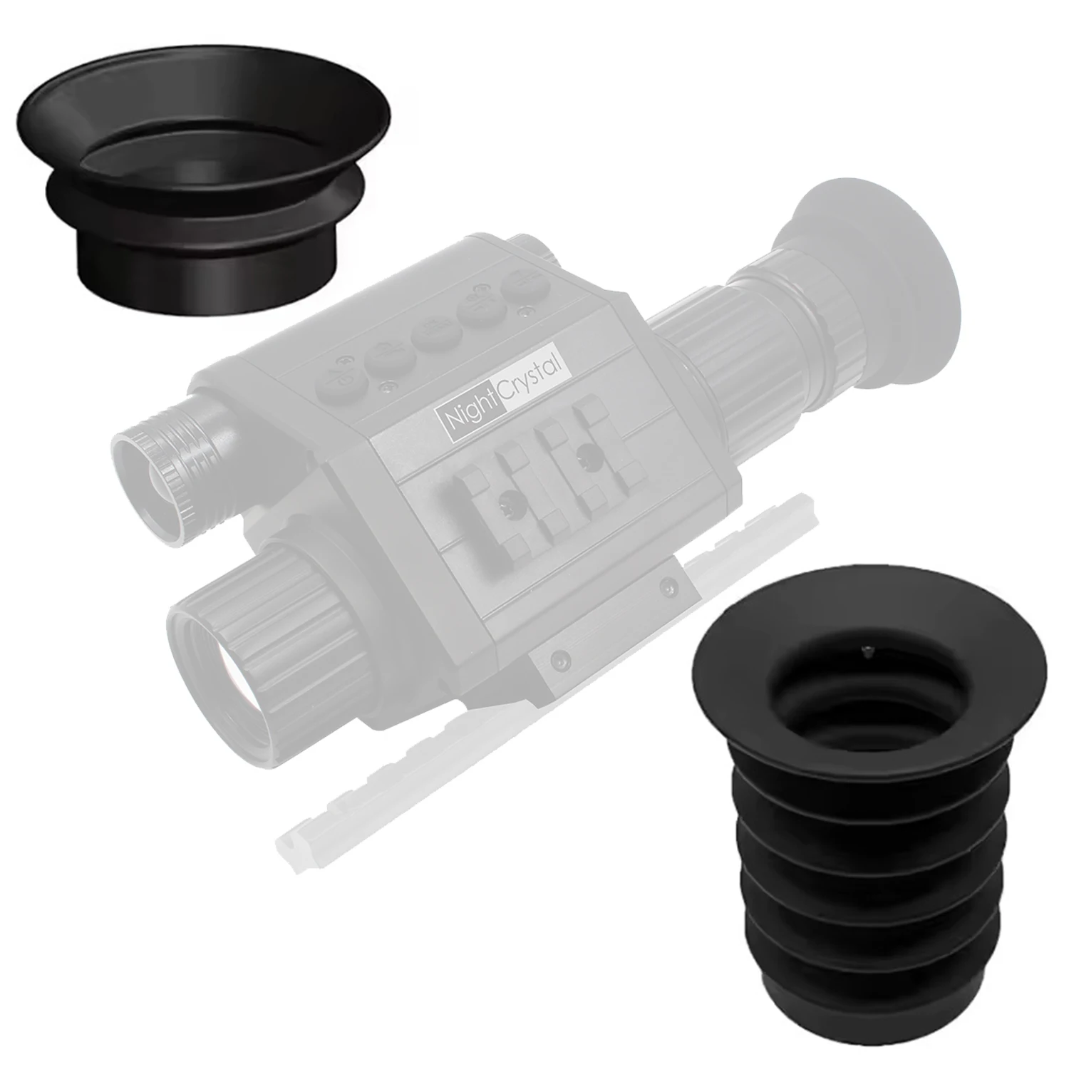 Gummi-Augenschutz-Schilde für Megaorei NK008, M5, M6 Teleskop-Sight-Monokular für Camping, Jagd, Wildtierbeobachtung