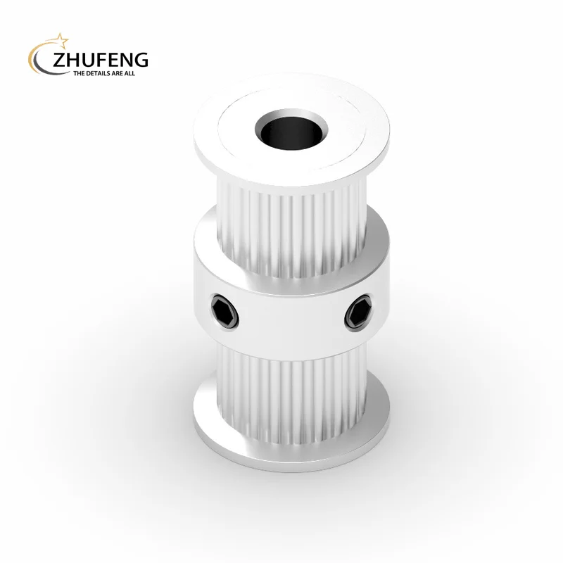 GT2 2GT 20 Teeth Double Head Aluminum Pulley Bore 5mm 6mm 6.35mm 8mm Width 9mm Timing Wheel for 3D Printer