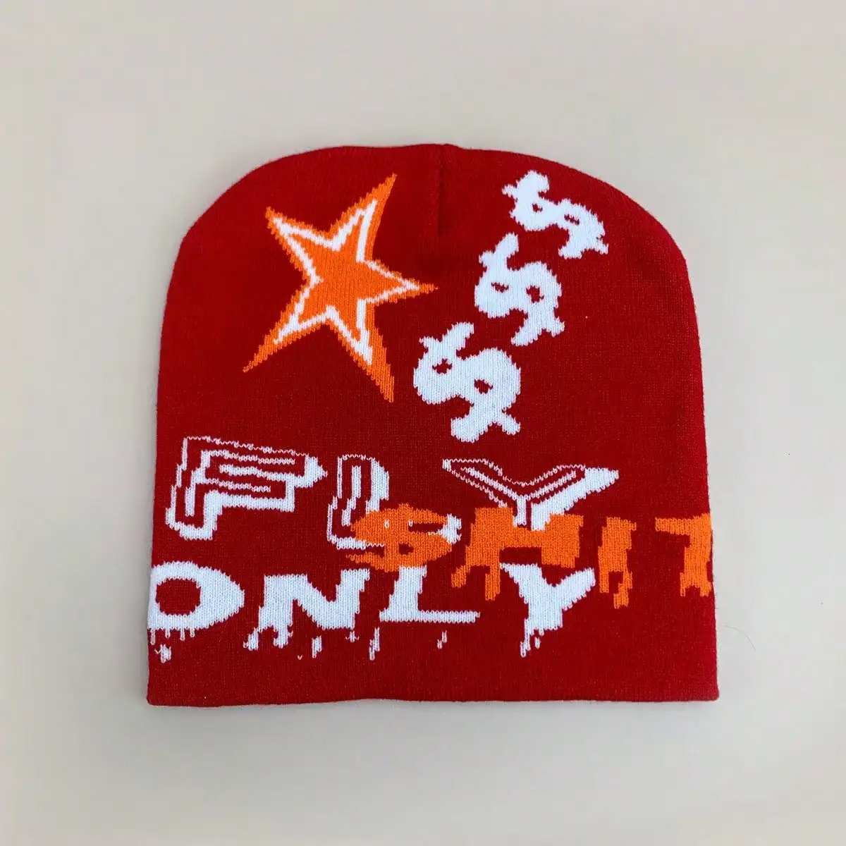 

Unisex Jacquard Knitted Beanie, Versatile Hip-Hop Street Style, Autumn Winter