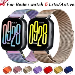 22mm Milanese Loop Band for Redmi Watch 5 Active/Redmi Watch 5 Lite Metal Bracelet for Huawei Watch GT5 4/Pro 46mm Strap Correa